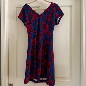 Banana Republic Floral blue and pink dress